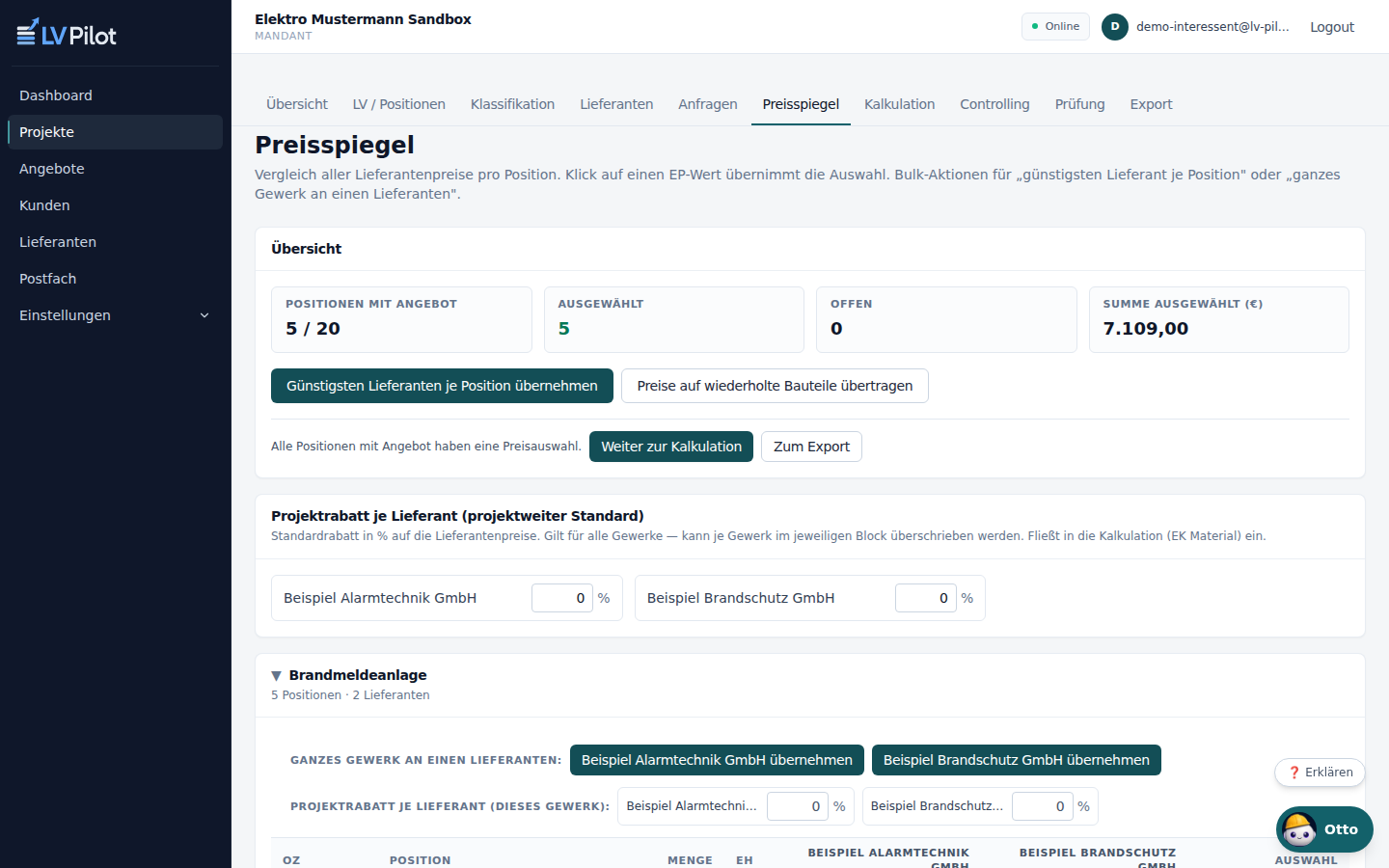 Preisspiegel & Angebotsvergleich
